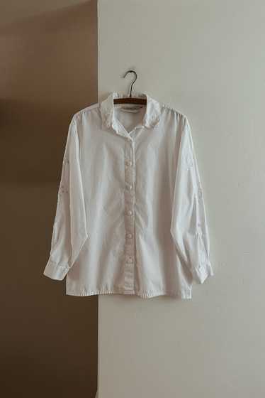 1990's BRISTOL COTTON EMBROIDERED BUTTON BLOUSE