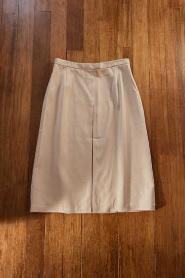 1970's I MAGNIN CAMEL WOOL MIDI SKIRT | SIZE M