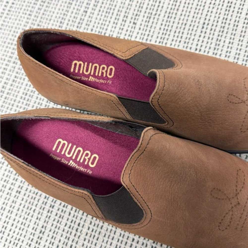 MUNRO Womens brown Leather Western Style 1.75" Bl… - image 3