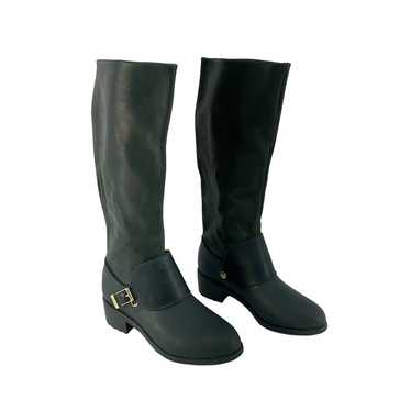 Cole Haan Black Leather Waterproof Riding Boots 7 