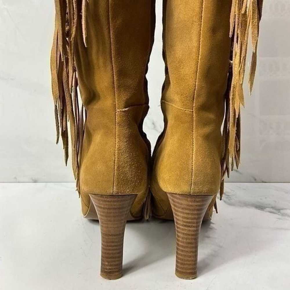 MIA Metcalf Suede Leather Fringe Tall Heel Boots - image 4