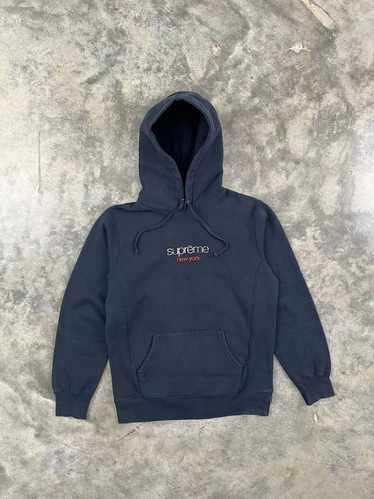 Supreme Supreme Navy Chrome Euro Classic Logo Hood