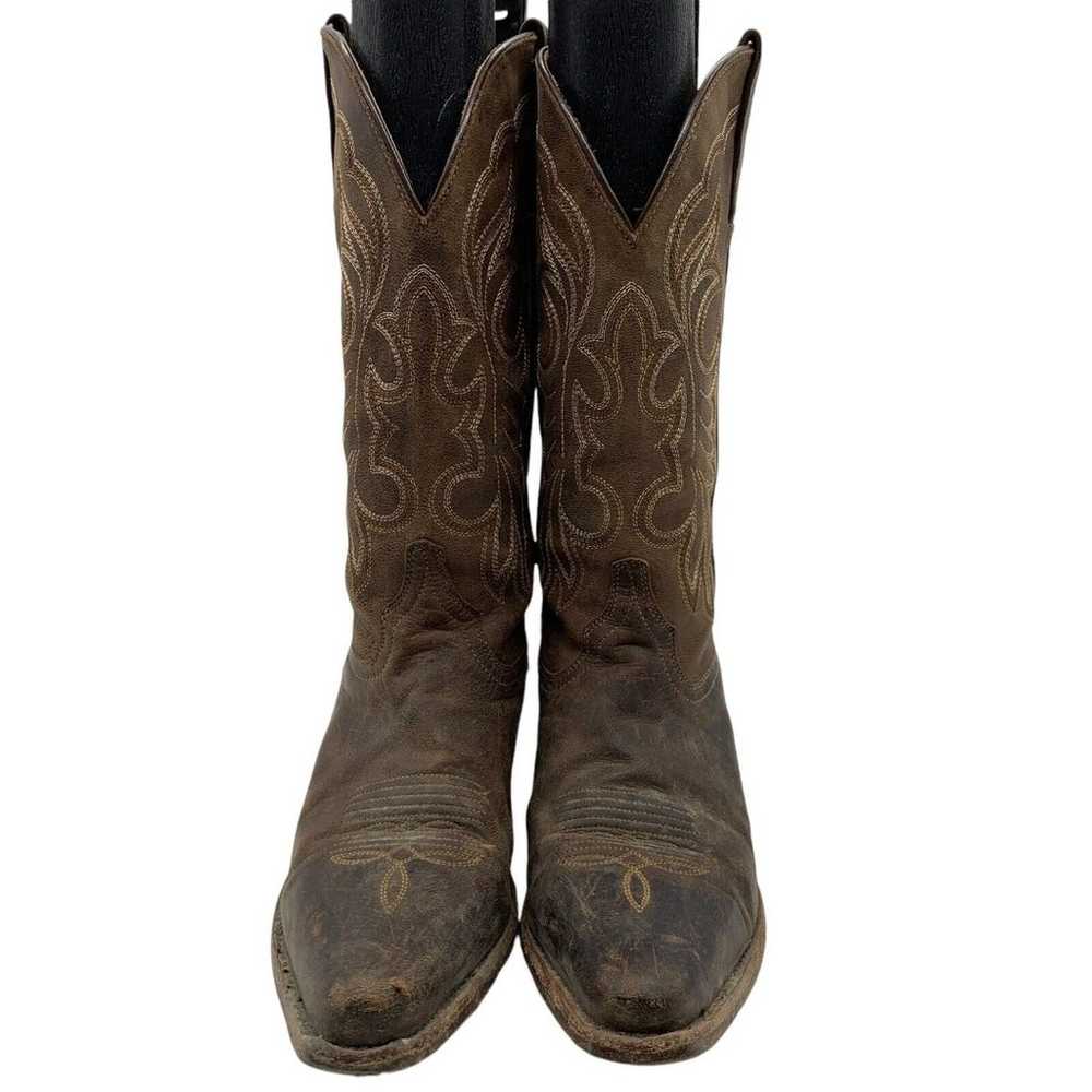 Shyanne Snip Toe Cowboy Boots Brown Leather Women… - image 5