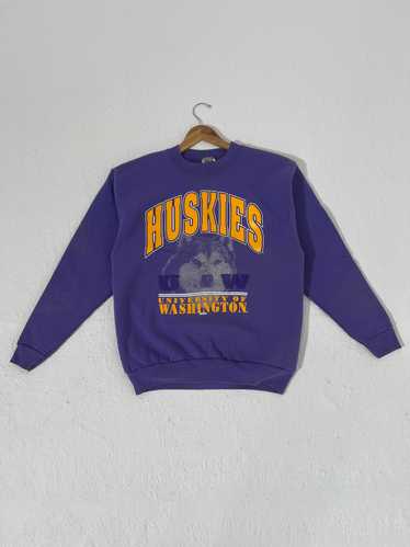 Vintage 1990's Faded Purple UW Washington Huskies 