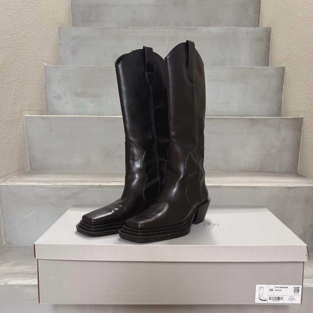 Charles and Keith Square Toe Western Boots 24~24.5 - image 1