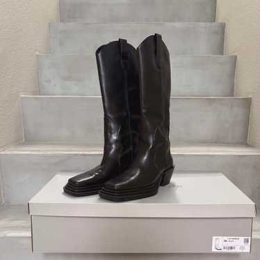 Charles and Keith Square Toe Western Boots 24~24.5