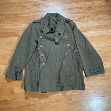 70's] French Army Motorcycle Leather Jacket size.100m