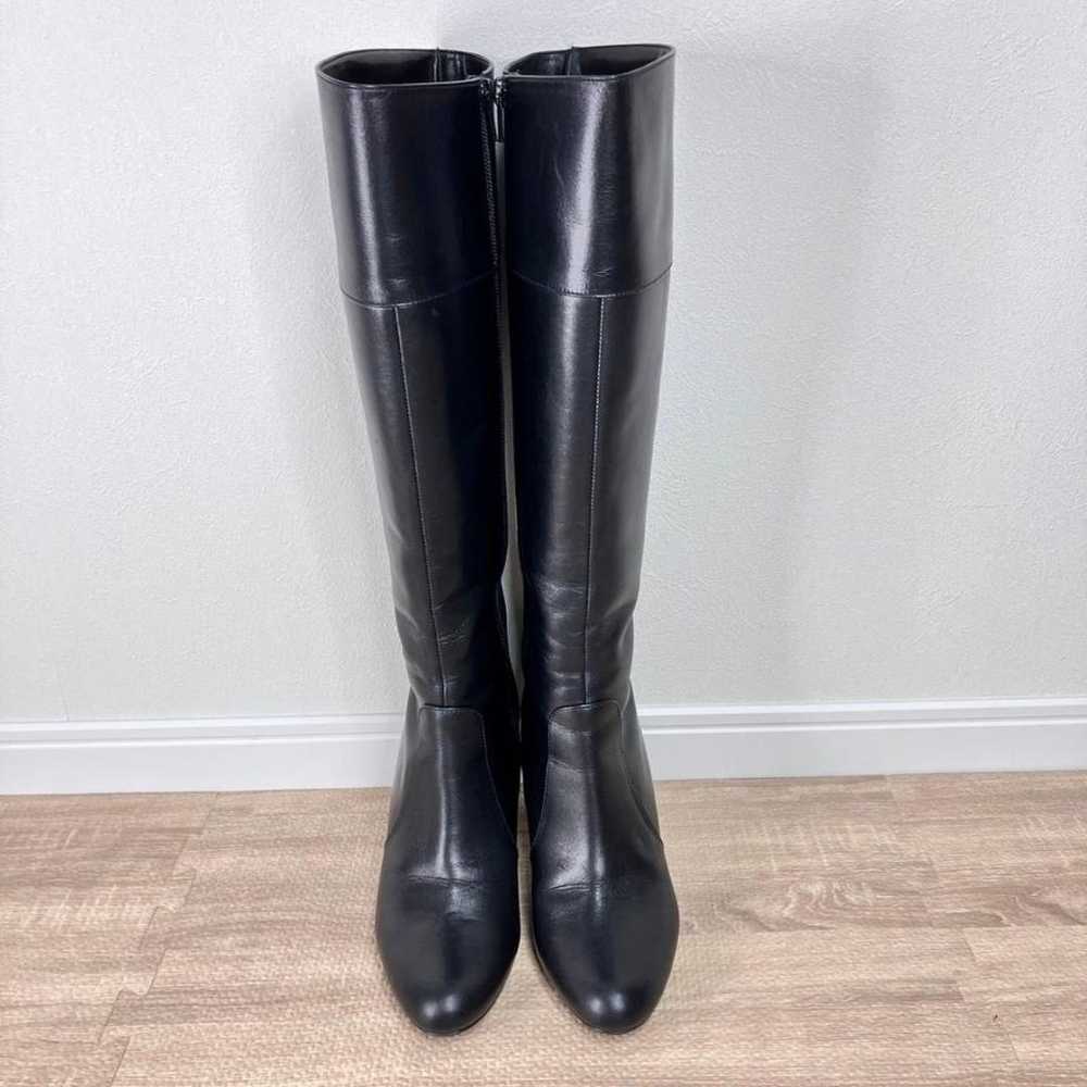 DIANA Side Zip Leather Long Boots Black 23cm - image 2