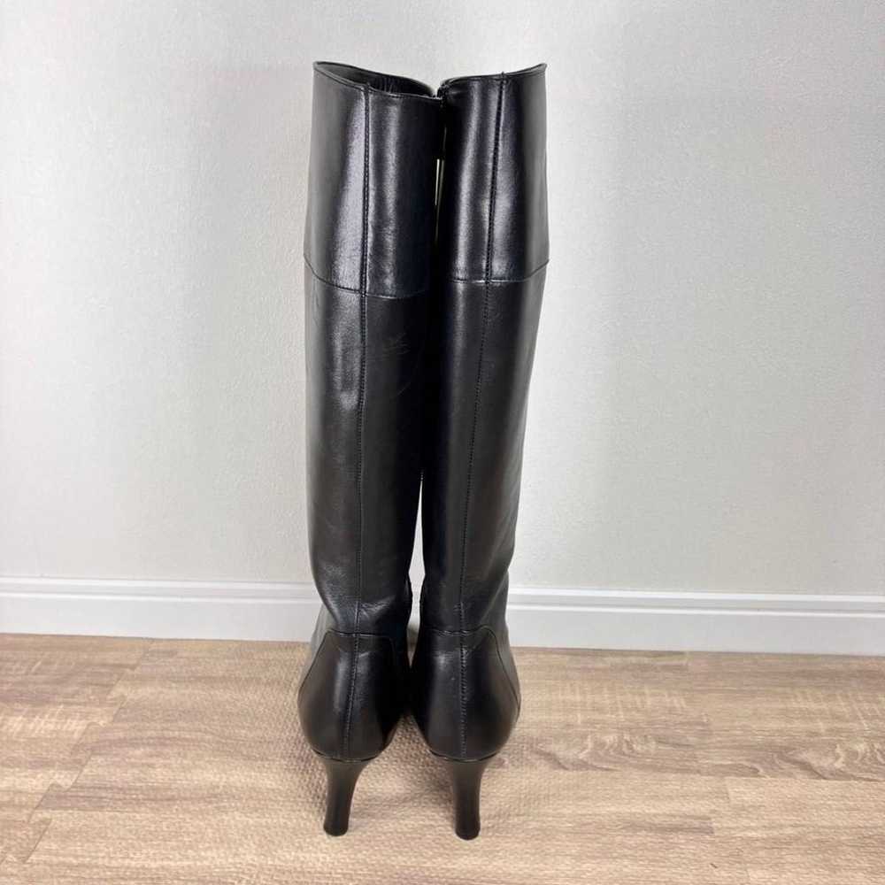 DIANA Side Zip Leather Long Boots Black 23cm - image 7