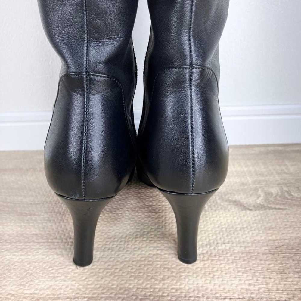 DIANA Side Zip Leather Long Boots Black 23cm - image 8