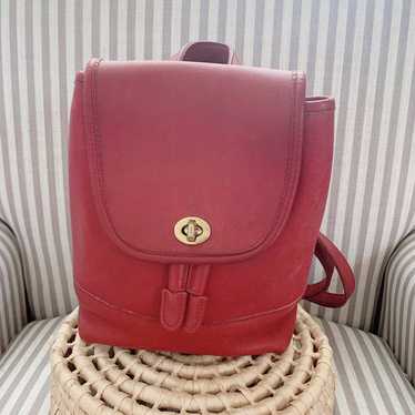 Vintage Coach 9960 Red Small Backpack Daypack - image 1