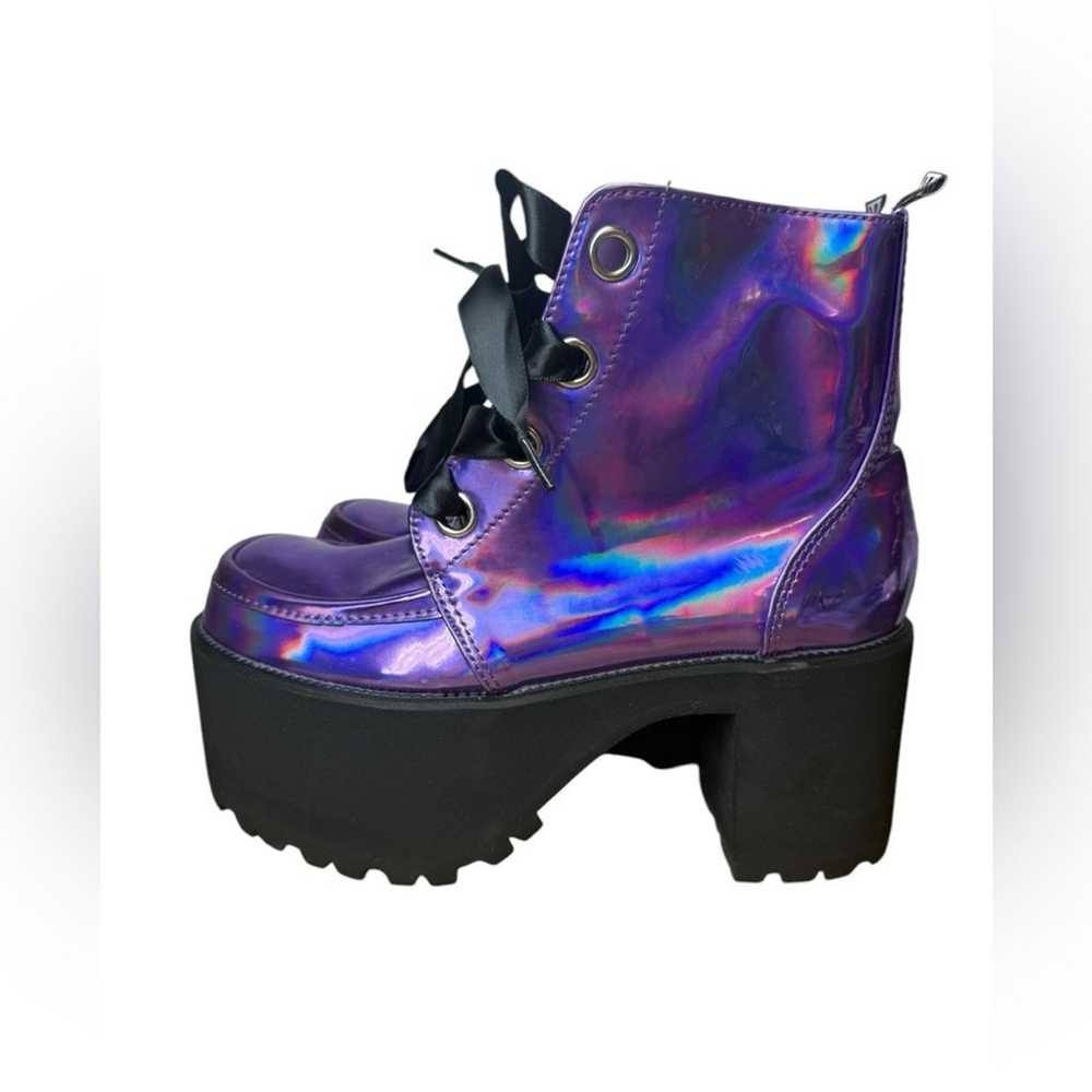 NWT T-U-K Lavender Iridescent Nosebleed Boot Size… - image 5