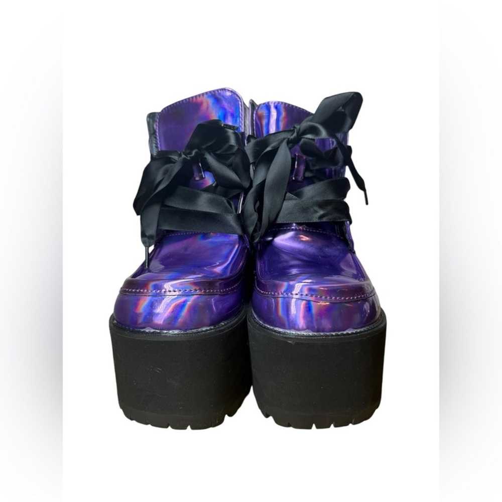 NWT T-U-K Lavender Iridescent Nosebleed Boot Size… - image 6