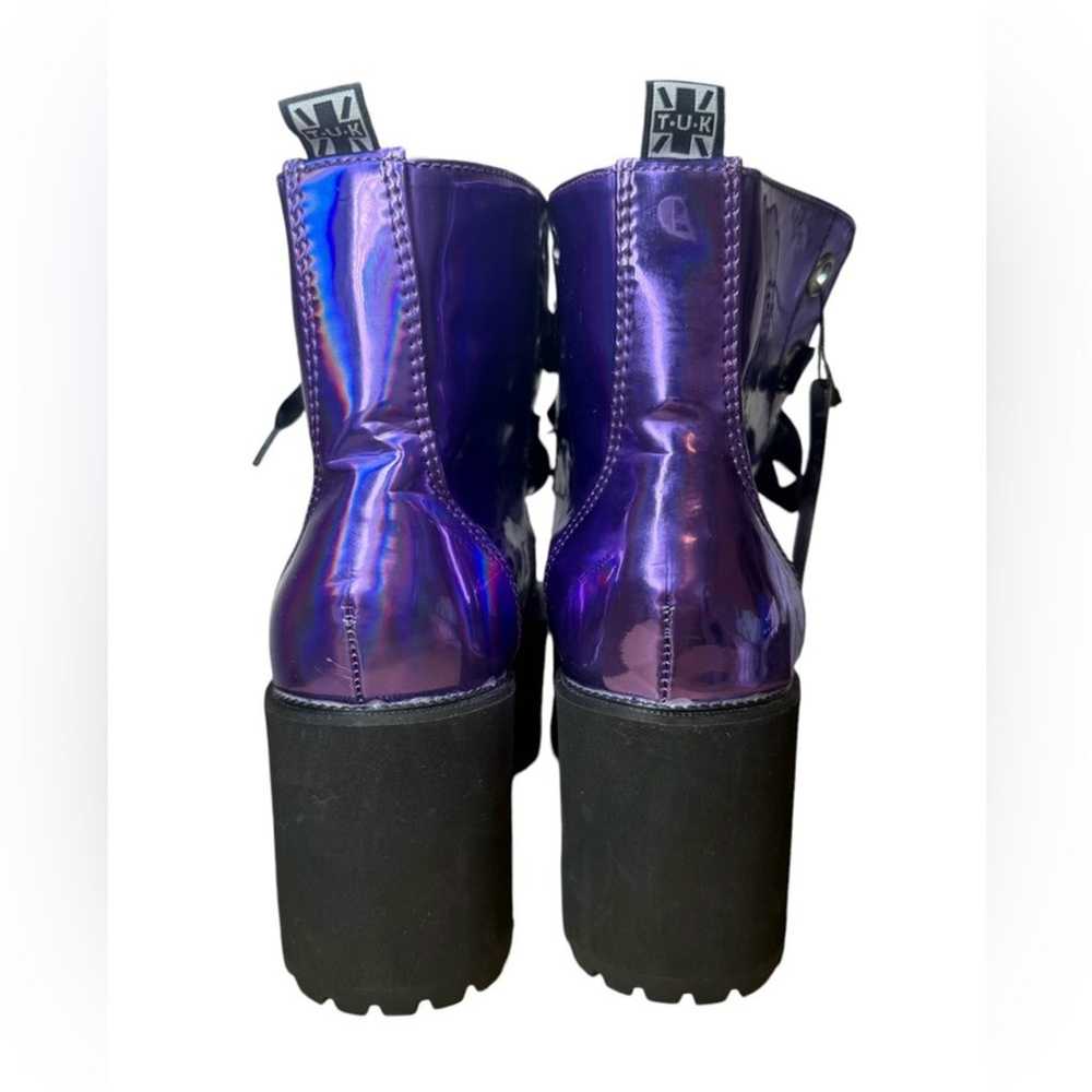 NWT T-U-K Lavender Iridescent Nosebleed Boot Size… - image 7