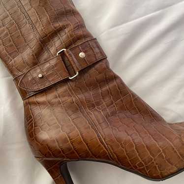 Vintage 90s Y2K Gianni Bini Croc Leather Heeled Br