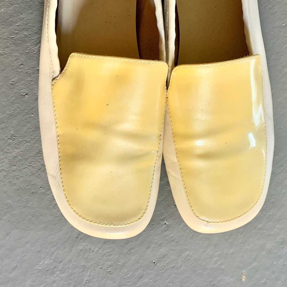 Vintage Anne Klein Square Toe Leather Flats 1980s… - image 4