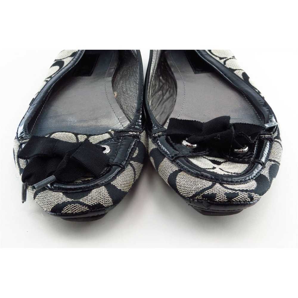 Coach Size 7 M Black Round Toe Flat Fabric Women - image 2