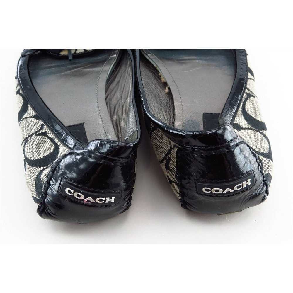 Coach Size 7 M Black Round Toe Flat Fabric Women - image 5