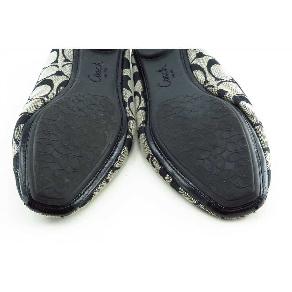 Coach Size 7 M Black Round Toe Flat Fabric Women - image 8