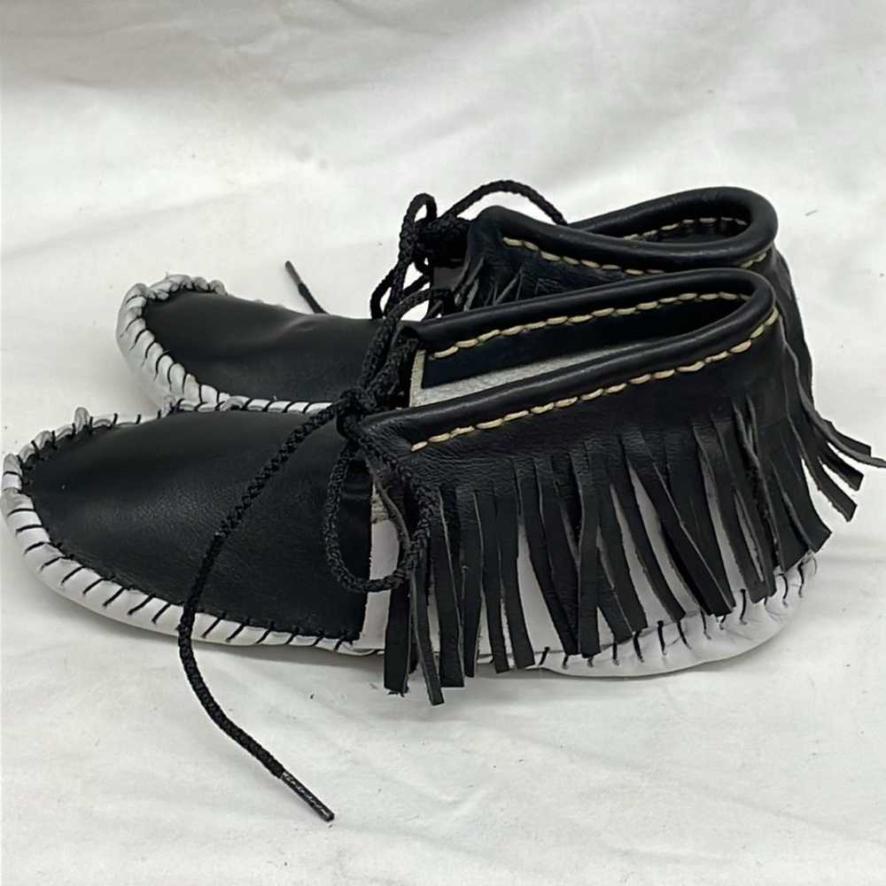 Leather handmade indian type moccasin size 5-7 - image 3