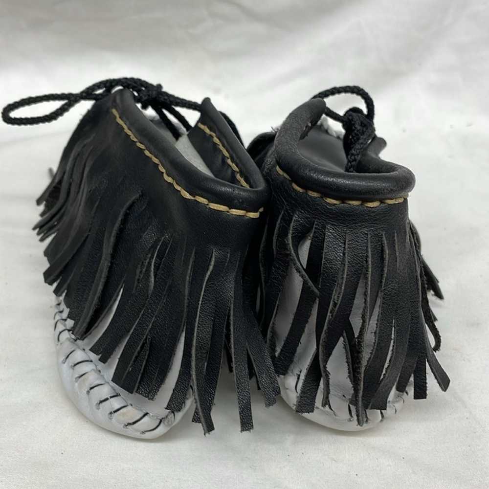 Leather handmade indian type moccasin size 5-7 - image 5