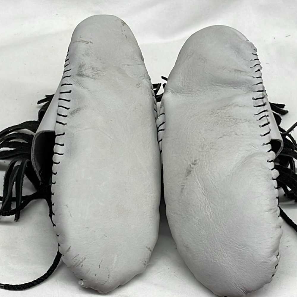 Leather handmade indian type moccasin size 5-7 - image 6