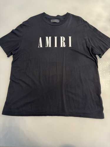 AMIRI♦洗練ストリートの美学 ロゴプリント ブルーTシャツ AMIRI ロゴ Tシャツ | ブルー | FARFETCH JP