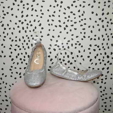 Yosi Sama Silver Glitter Foldable Flats