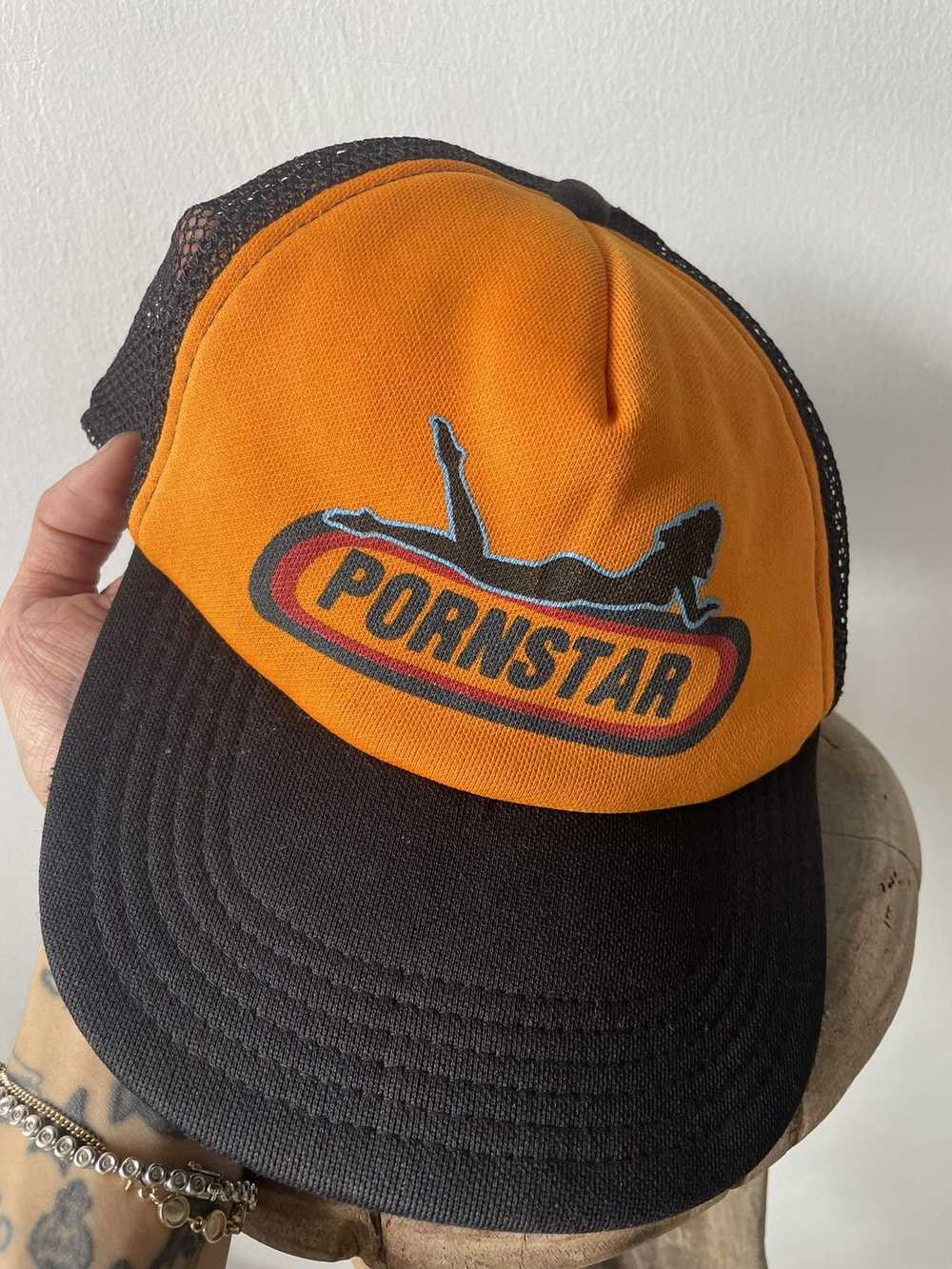 Hook-Ups × Vintage Vintage OG PornStar 90 Trucker… - image 3