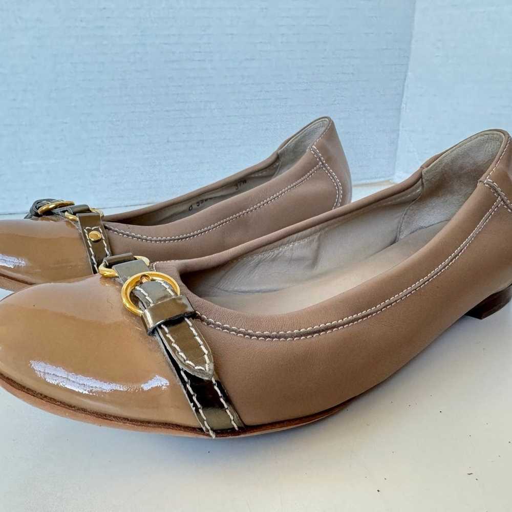 AGL Monika Tan Buckle Cap Toe Ballet Flats Shoes … - image 6