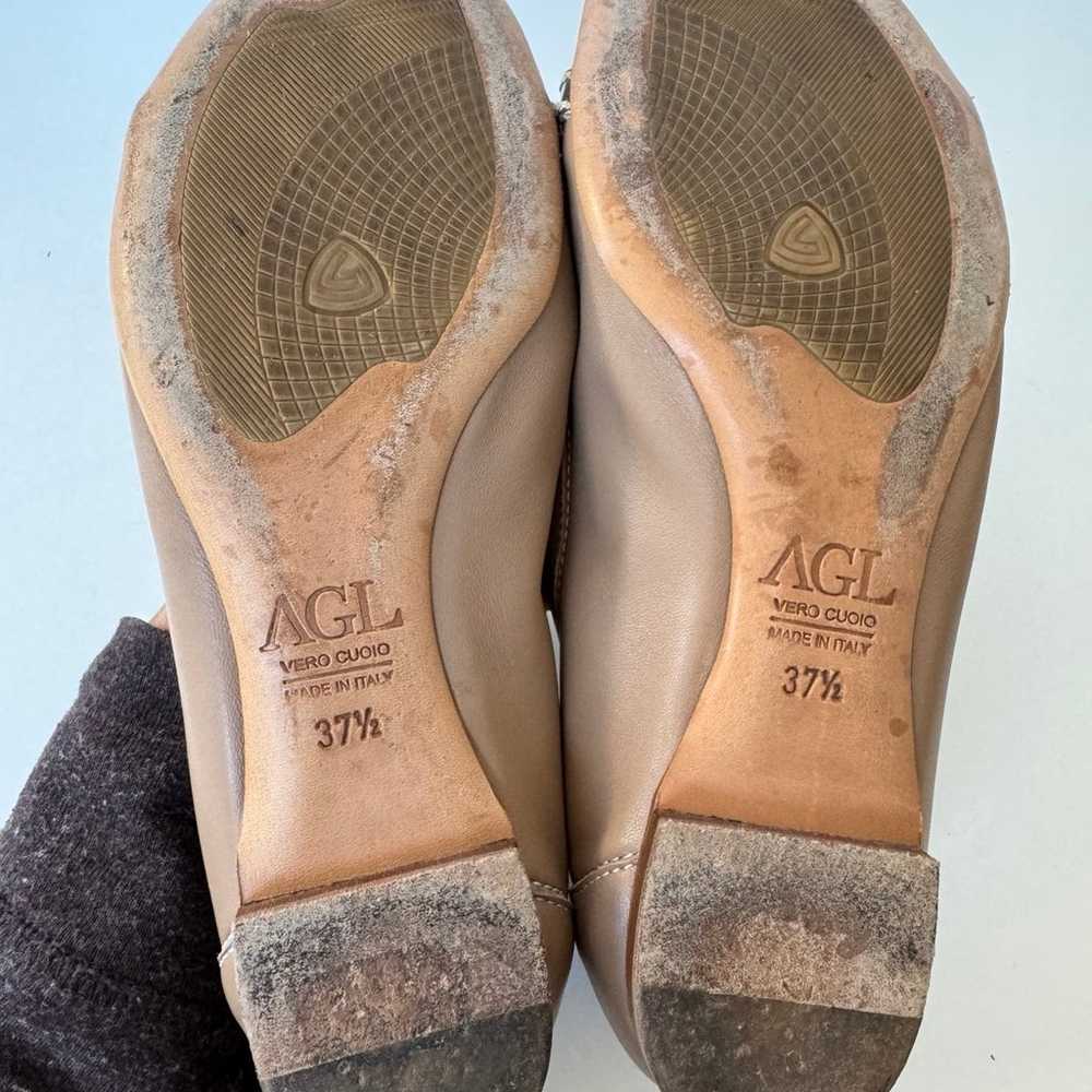 AGL Monika Tan Buckle Cap Toe Ballet Flats Shoes … - image 8