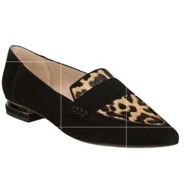 FRANCO SARTO Sansa Leopard Calf Hair Flat Black S… - image 1