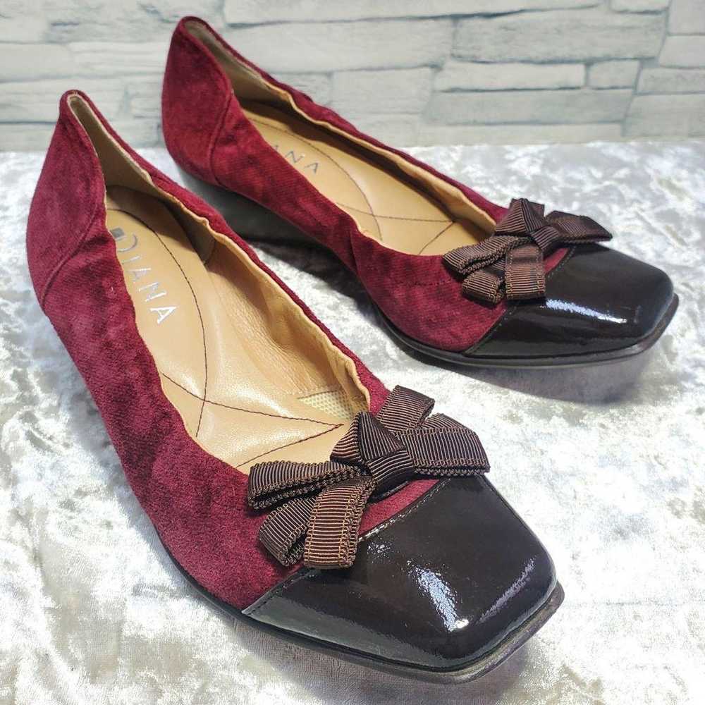 【Excellent condition】✨DIANA 23cm Pumps Bordeaux R… - image 1