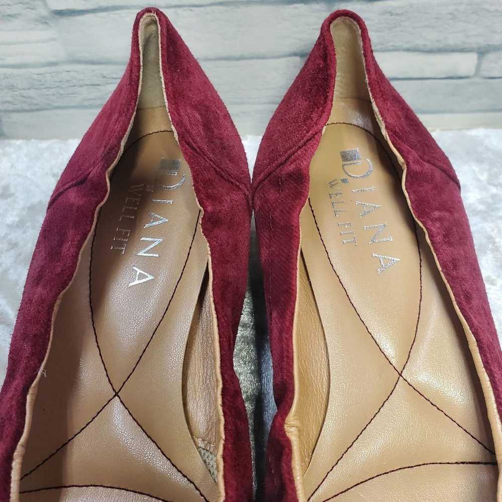 【Excellent condition】✨DIANA 23cm Pumps Bordeaux R… - image 7