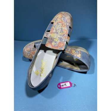 Rieker Sz 41/9,5 Doris Purple Yellow Floral Slip … - image 1