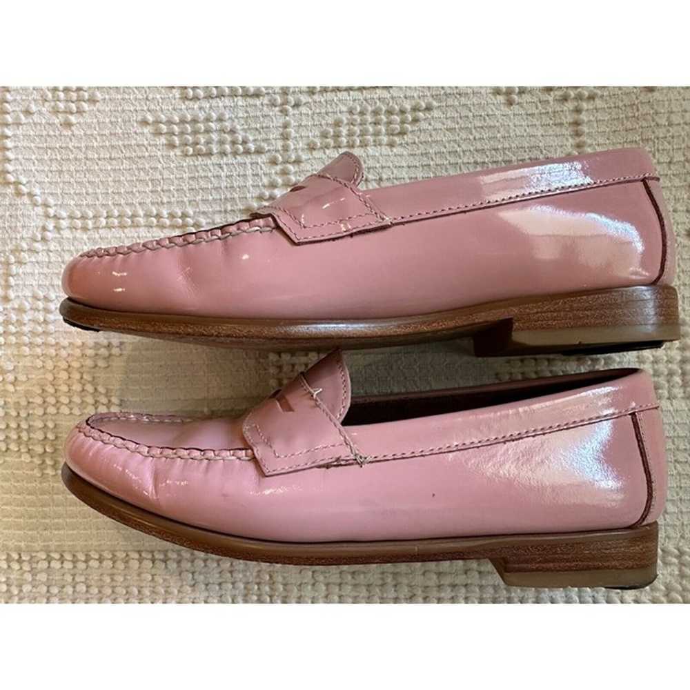 Weejuns Sz 6.5 Pink Patent Leather Penny Loafers … - image 6