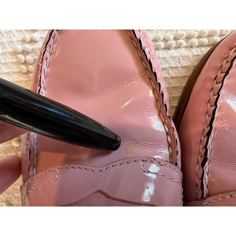 Weejuns Sz 6.5 Pink Patent Leather Penny Loafers … - image 8