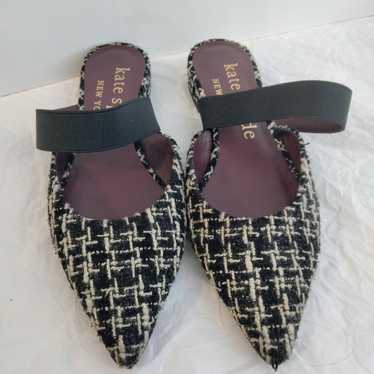 Kate Spade mules tweed shoes - image 1