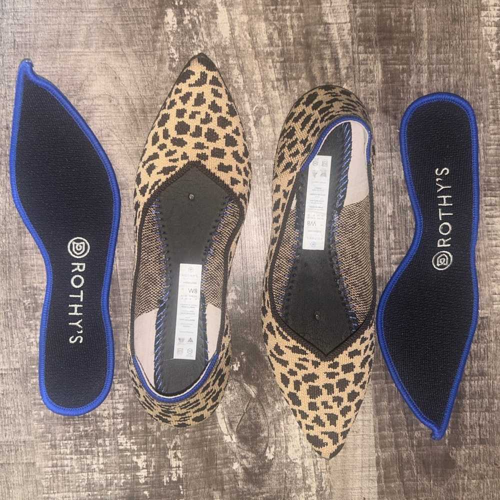 New! ROTHYS cheetah print Pointed Toe Flats ( 7.5… - image 4