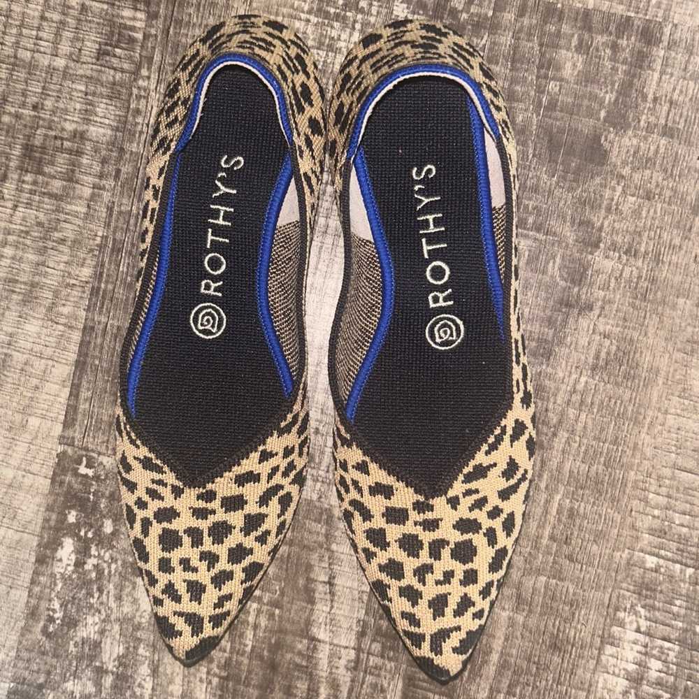 New! ROTHYS cheetah print Pointed Toe Flats ( 7.5… - image 7