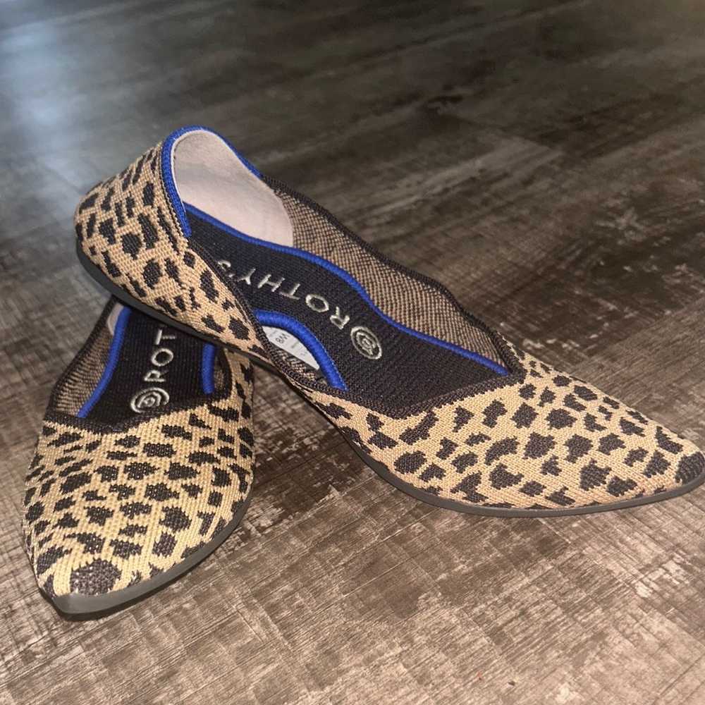 New! ROTHYS cheetah print Pointed Toe Flats ( 7.5… - image 8