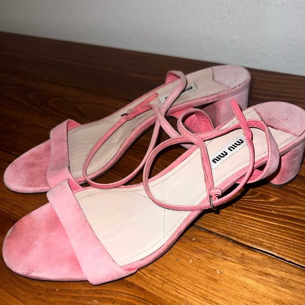 Vintage suede miu miu sandals - image 3