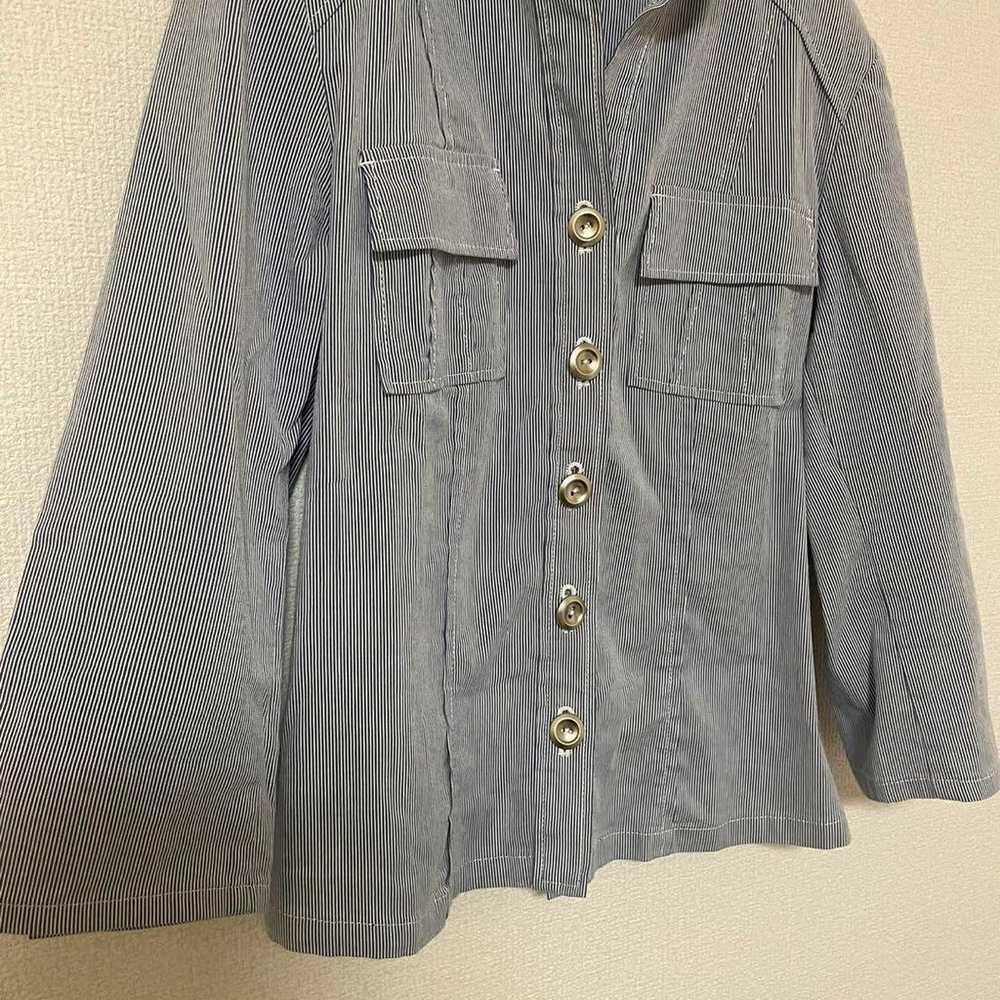 【EMMA JAMES】Denim Shirt Outer Shirt with Shoulder… - image 4