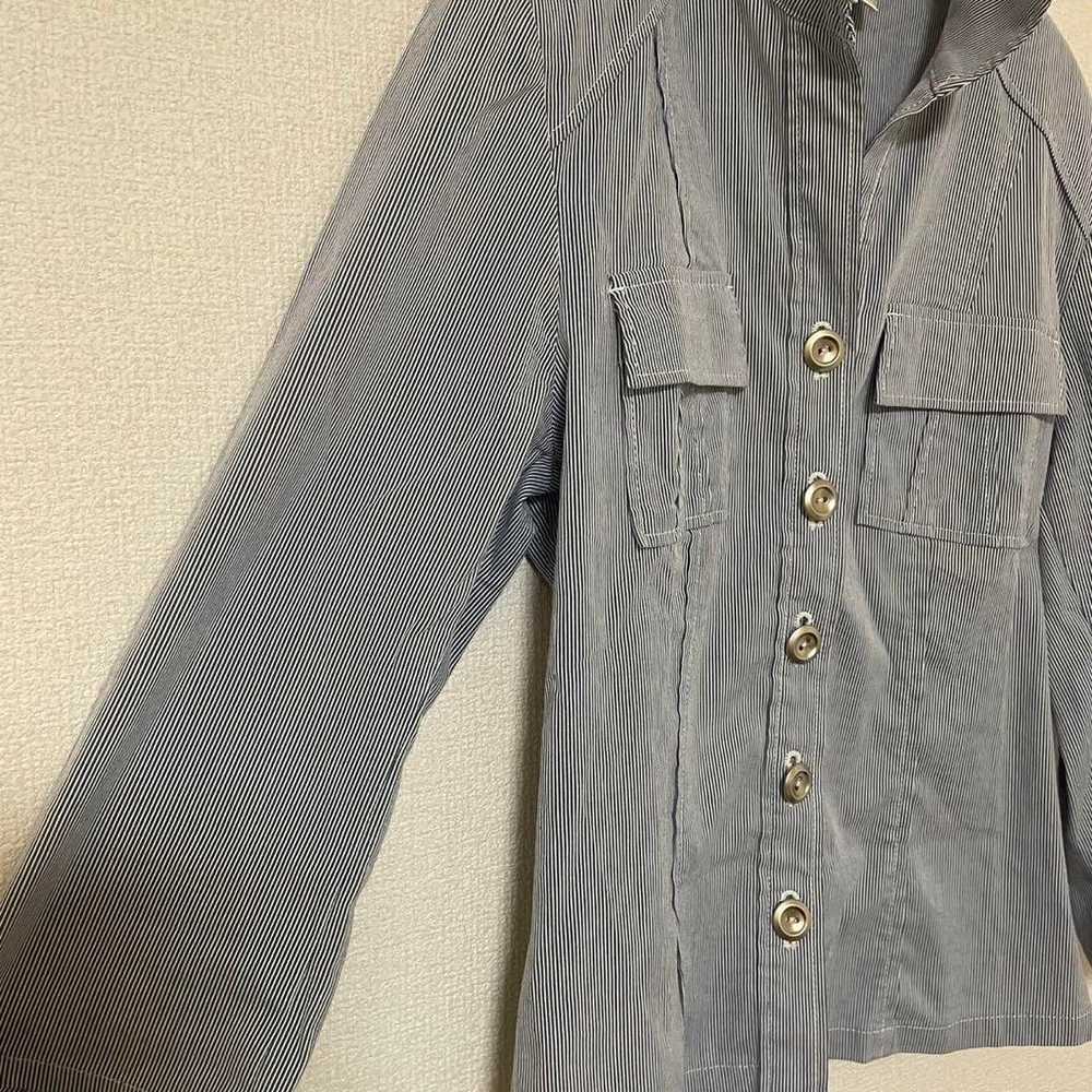 【EMMA JAMES】Denim Shirt Outer Shirt with Shoulder… - image 6