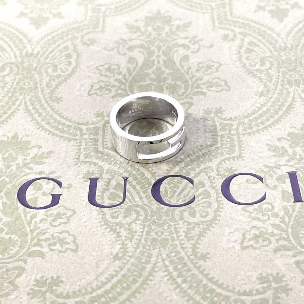 GUCCI Ring Silver925 Silver Branded Cutout G 11 - image 2