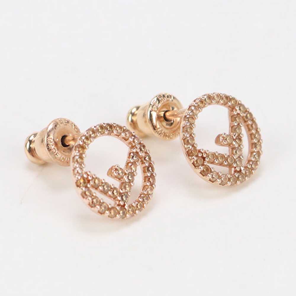 FENDI 8AG738 F is Fendi Pavé Logo stand earrings … - image 1