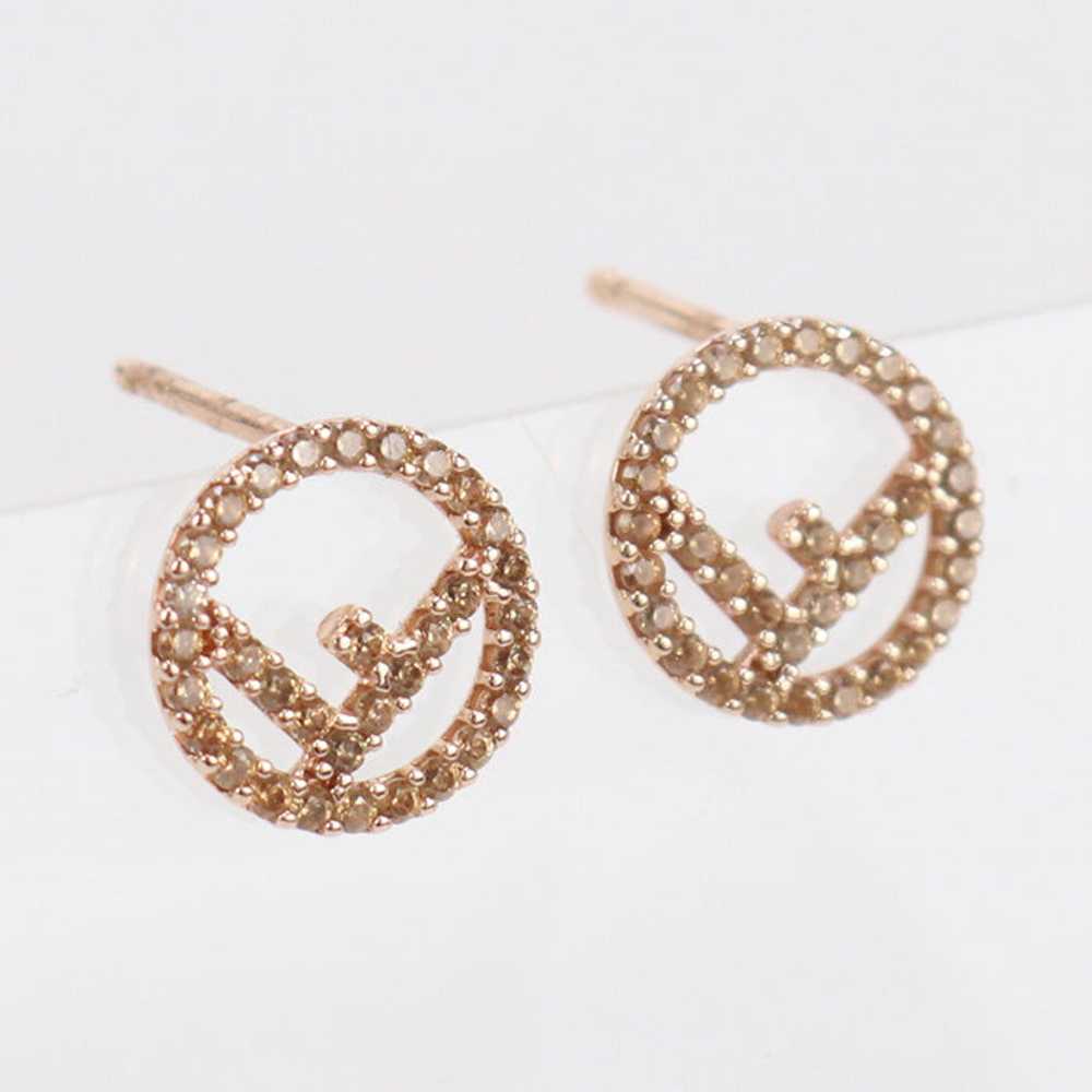 FENDI 8AG738 F is Fendi Pavé Logo stand earrings … - image 2