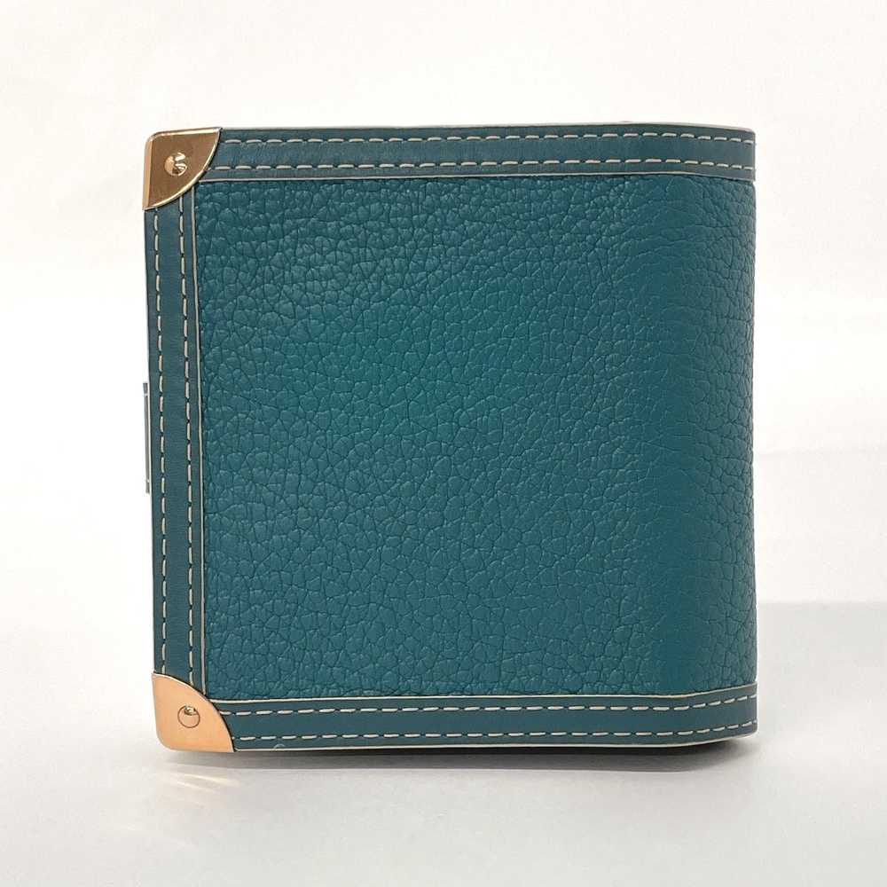 LOUIS VUITTON Bifold Wallet M91829 leather blue S… - image 3