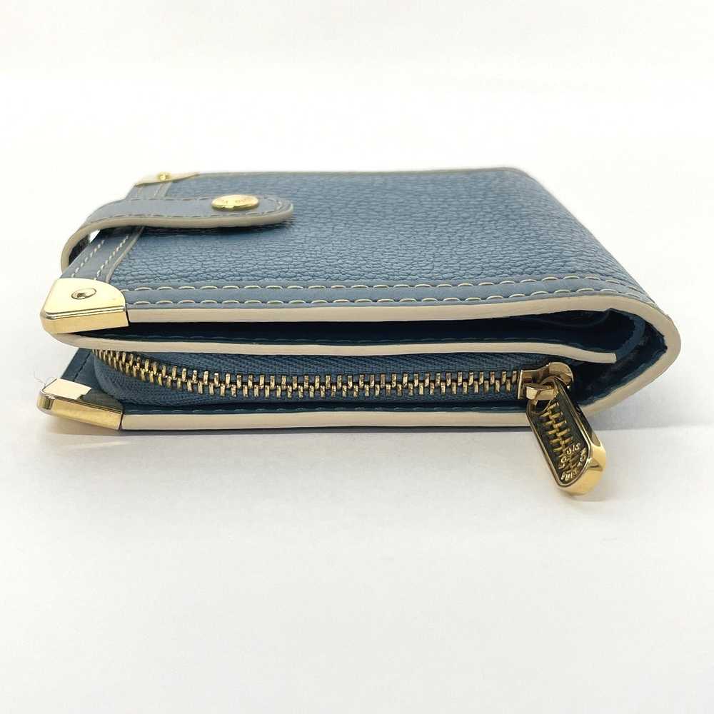 LOUIS VUITTON Bifold Wallet M91829 leather blue S… - image 4