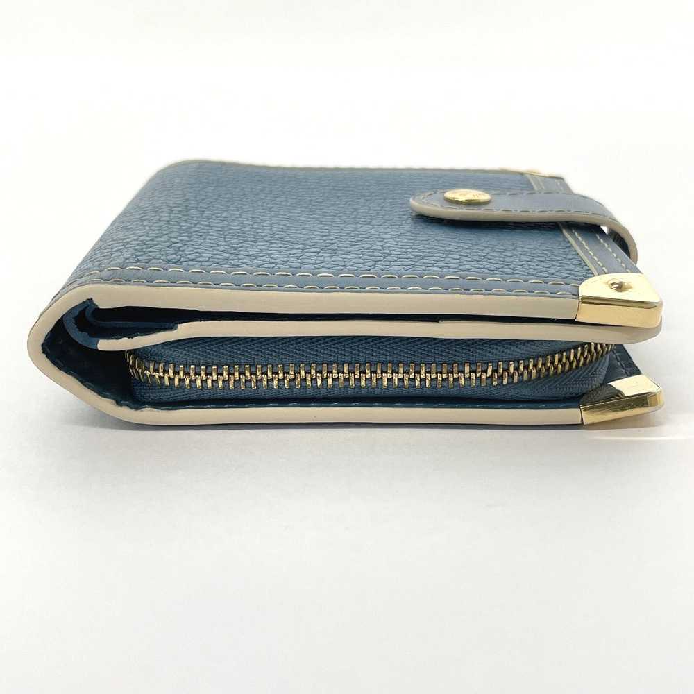 LOUIS VUITTON Bifold Wallet M91829 leather blue S… - image 5